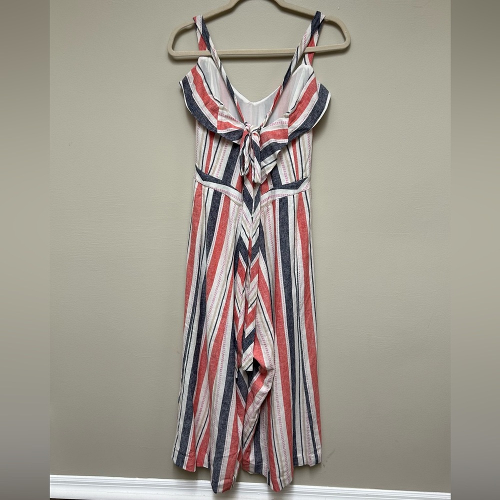 Parker Angie Striped Linen Wide-Leg Jumpsuit - Picture 5 of 8